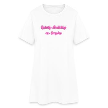 Construire discrètement un empire | Dicton motivant - Robe T-shirt Femme - blanc - Devant