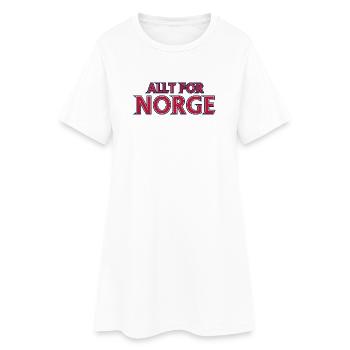 Norwegens Retro-Emblem - Frauen T-Shirt-Kleid - Weiß - Vorne
