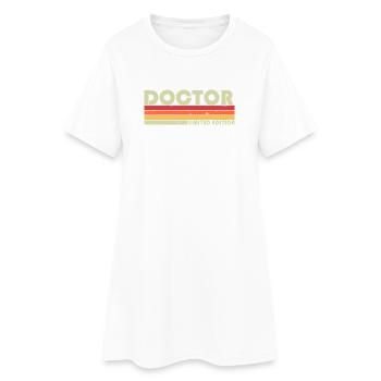 Doctor Pastel Stripes - Women’s T-Shirt Dress - white - Front