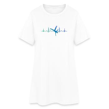 Geschenkidee für eine Dance-Fanin mit Hip-Hop-Tanz - Frauen T-Shirt-Kleid - Weiß - Vorne