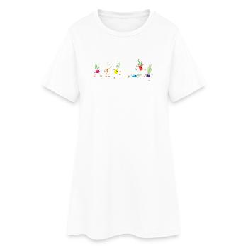 Botaniste - Robe T-shirt Femme - blanc - Devant