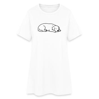 Sleeping Cats Silhouette - Women’s T-Shirt Dress - white - Front