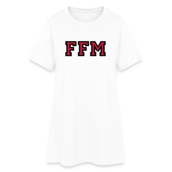Frankfurt am Main FFM College Style - Frauen T-Shirt-Kleid - Weiß - Vorne