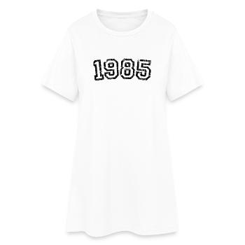 Année 1985 Année anniversaire - Robe T-shirt Femme - blanc - Devant