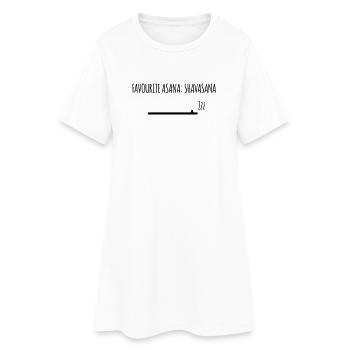 Shavasana - Frauen T-Shirt-Kleid - Weiß - Vorne