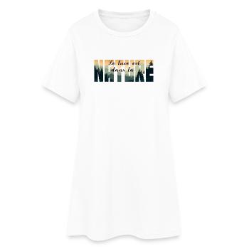 Luxury is in NATURE - Women’s T-Shirt Dress - white - Front