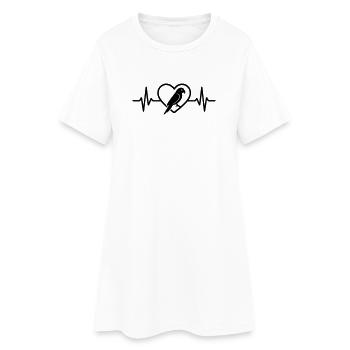 Cœur de perroquet - Robe T-shirt Femme - blanc - Devant