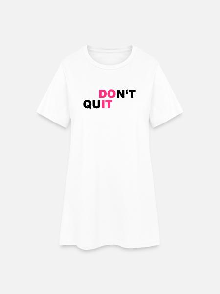 DO_IT - Frauen T-Shirt-Kleid - Weiß