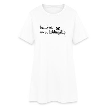 heute_ist_mein_lieblingstag_- - Robe T-shirt Femme - blanc - Devant