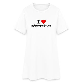 I love Södertälje - Ich liebe Södertälje  - Frauen T-Shirt-Kleid - Weiß - Vorne