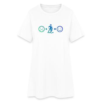 Œuvres de floorball pour votre tenue - Robe T-shirt Femme - blanc - Devant