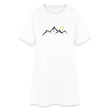Montagnes Randonnée Nature montagneuse - Robe T-shirt Femme - blanc - Devant