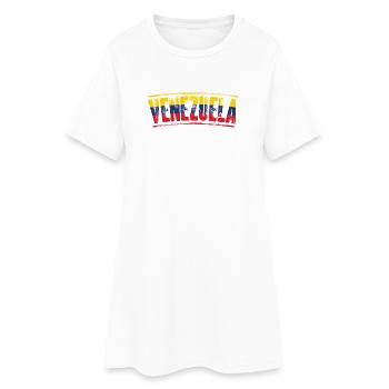 Mot-mot du drapeau du Venezuela - Robe T-shirt Femme - blanc - Devant