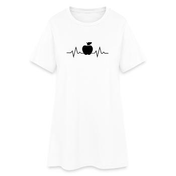 Battement de cœur du professeur Apple - Robe T-shirt Femme - blanc - Devant