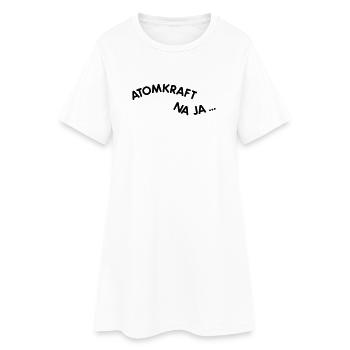 Atomkraft - Frauen T-Shirt-Kleid - Weiß - Vorne