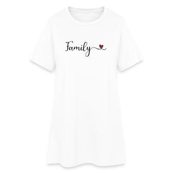 Cœur de famille - Robe T-shirt Femme - blanc - Devant