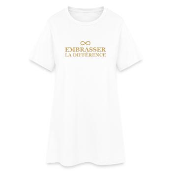 Infini Amour Embrasser la Différence - Robe T-shirt Femme - blanc - Devant