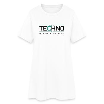Techno - Un état d’esprit - Robe T-shirt Femme - blanc - Devant