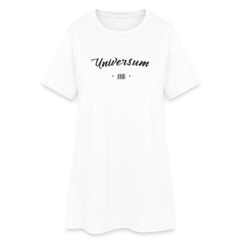 Universum Ahoi - Frauen T-Shirt-Kleid - Weiß - Vorne
