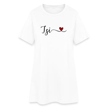 Isi avec le cœur - Robe T-shirt Femme - blanc - Devant