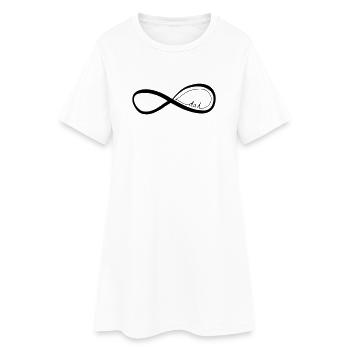 papa - Robe T-shirt Femme - blanc - Devant