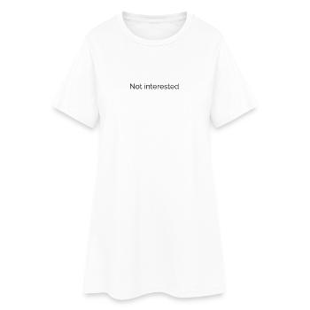 Pas intéressé - Robe T-shirt Femme - blanc - Devant