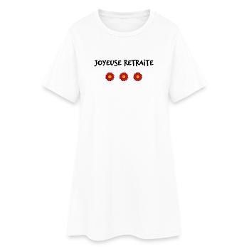 RETRAITE. BONNE RETRAITE. JOYEUSE RETRAITE - Robe T-shirt Femme - blanc - Devant