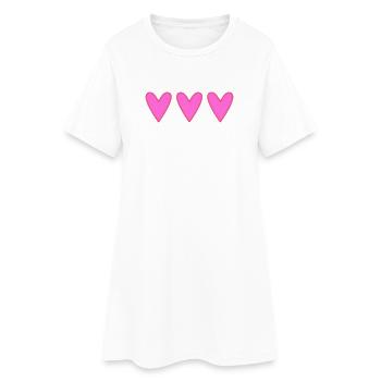 MAMAN. FÊTE DES MÈRES. BONNE FÊTE MAMAN. JE T'AIME - Robe T-shirt Femme - blanc - Devant