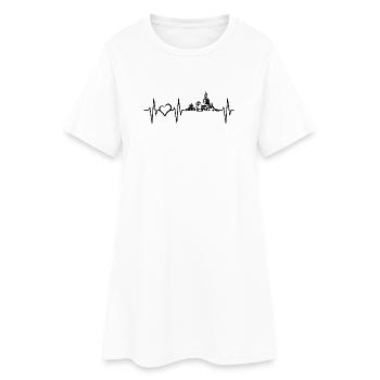 Dresde Coeur Battement De Coeur Symbole Icône Ville D’amour - Robe T-shirt Femme - blanc - Devant