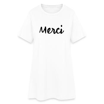 VIELEN DANK. GELIEBTE. MEISTER. DANKE HERRIN - Frauen T-Shirt-Kleid - Weiß - Vorne