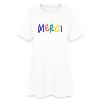 MERCI. MAÎTRESSE. MAÎTRE. MERCI MAÎTRESSE - Robe T-shirt Femme - blanc - Devant
