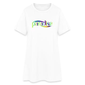 Conception du scénario Paradise Rainbow - Robe T-shirt Femme - blanc - Devant
