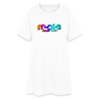 Moin heisst das! - Frauen T-Shirt-Kleid - Weiß - Vorne