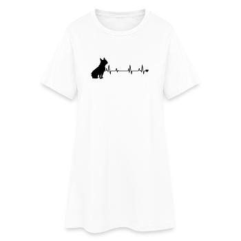 Chien - Robe T-shirt Femme - blanc - Devant