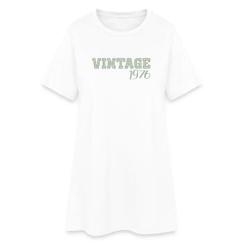50 ans 1976 Vintage Retro Cadeau Anniversaire - Robe T-shirt Femme - blanc - Devant