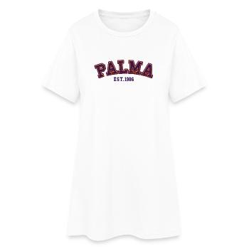 Palma gegründet 1986 - Frauen T-Shirt-Kleid - Weiß - Vorne