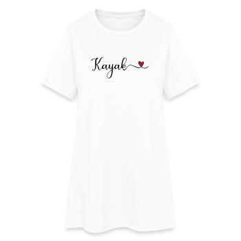 Un cœur de kayak mignon - Robe T-shirt Femme - blanc - Devant