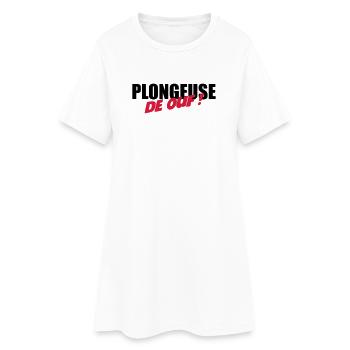 Plongeuse de ouf ! - Robe T-shirt Femme - blanc - Devant