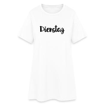 Dienstag Wochentag Woche - Frauen T-Shirt-Kleid - Weiß - Vorne