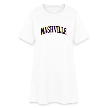 Nashville College Stil Logo - Frauen T-Shirt-Kleid - Weiß - Vorne