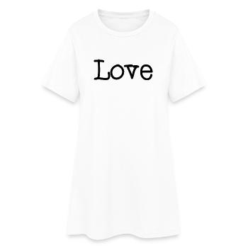 LOVE. COUPLE. JUST MARRIED. Bachelorette party. VALENTINE'S DAY. - Women’s T-Shirt Dress - white - Front
