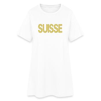 SUISSE. PAYS. GENEVE. SUISSE. HUMOUR. PAYS - Robe T-shirt Femme - blanc - Devant