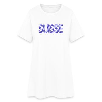SUISSE. PAYS. GENEVE. SUISSE. HUMOUR. PAYS - Robe T-shirt Femme - blanc - Devant