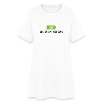 selten antriebslos fahrrad spruch geschenk akku - Frauen T-Shirt-Kleid - Weiß - Vorne