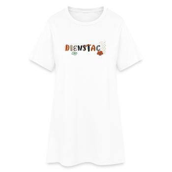 Mardi en semaine - Robe T-shirt Femme - blanc - Devant