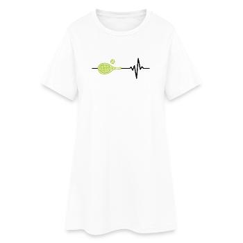 Le tennis est ma vie, mon battement de cœur, ma bagarre sur le court - Robe T-shirt Femme - blanc - Devant