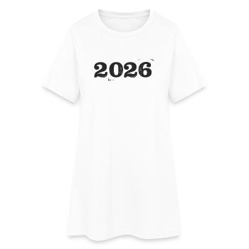 2026 - Women’s T-Shirt Dress - white - Front