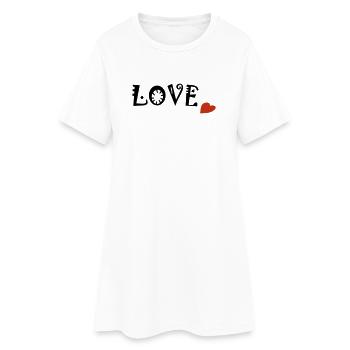 Amour - Robe T-shirt Femme - blanc - Devant