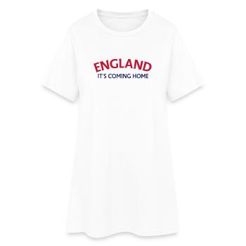 England Es kommt nach Hause Banner - Frauen T-Shirt-Kleid - Weiß - Vorne