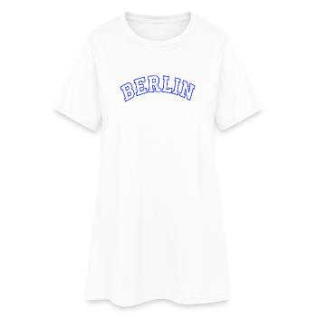 Berlin Umriss in Elektrisch Blau - Frauen T-Shirt-Kleid - Weiß - Vorne